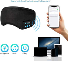 Load image into Gallery viewer, Bluetooth Sleep Mask with Wireless Music, Built-in Headphones, Speakers &amp; Microphone
