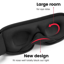 Load image into Gallery viewer, 3D Contoured Sleep Mask - Ultra-Soft, Breathable Eyeshade for Complete Light Blockage
