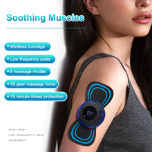 Load image into Gallery viewer, LCD Display EMS Neck &amp; Back Massager - 8 Modes Pulse Muscle Stimulator, Portable Pain Relief for Neck, Cervical, and Body
